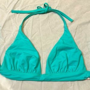 Victoria's Secret Teal Plunge Halter Bikini Top, Size Medium